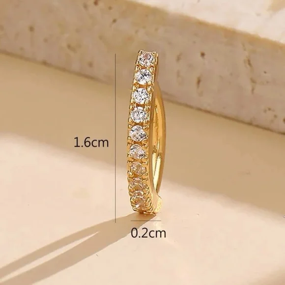 🆕 Simple Rhinestone Decor Clicker Navel Belly Button Ring Body Jewelry - Picture 4 of 6